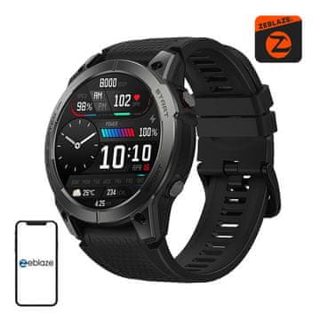 ZEBLAZE Pametna narukvica Zeblaze Stratos 3 - Crna, GPS, monitoring zdravlja, AMOLED ekran 1.43"