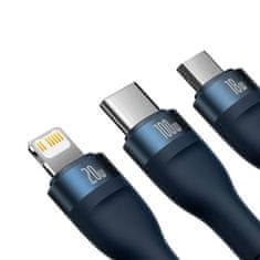 BASEUS Baseus 3-U-1 Kabel Usb-C Na Lightning Micro Usb Za Mobitele 100W 1,2M