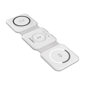 Choetech Magnetna indukcijska punjača Choetech T588-F 3u1 15W (bijela) za iPhone, Apple Watch i AirPods