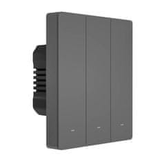 Sonoff Pametan zidni WiFi prekidač SONOFF M5-3C-80 (3-kanalni, grafitni, za okvir
