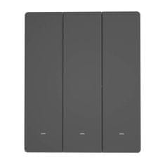 Sonoff Pametan zidni WiFi prekidač SONOFF M5-3C-80 (3-kanalni, grafitni, za okvir