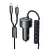 Mcdodo Mcdodo CC-0370 automobilski punjač, USB-C i Lightning, 120W, s ugrađenim kabelima