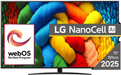LG NANO81 AI TV, 4K, 190,5 cm (75NANO81A3A.AEU)