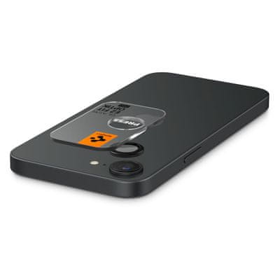  Spigen EZ Fit Optik Pro zaščitno steklo za kamero, za iPhone 16e, črno, 2/1