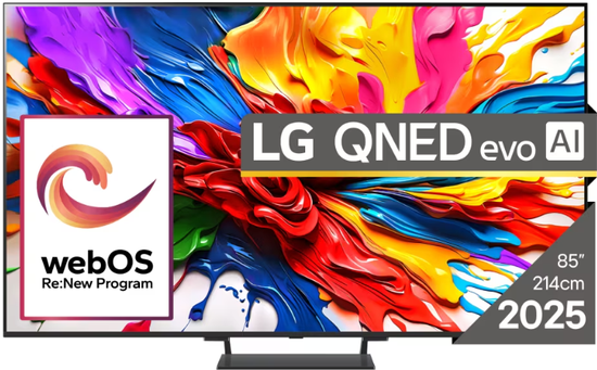 LG QNED evo AI TV, 4K, 215 cm (85QNED93A6A.AEUQ)
