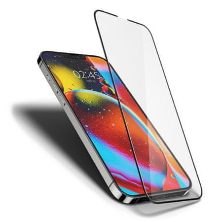  Spigen Slim HD zaščitno steklo za iPhone 16e/14/13/13 Pro, črn