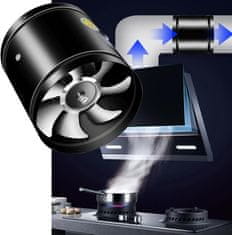 HOME & MARKER® Snažan ispušni ventilator 10/15 cm, tihi rad 40 dB, visoki protok zraka za kuhinju i kupaonicu | VENTORIS 150mmx150mm