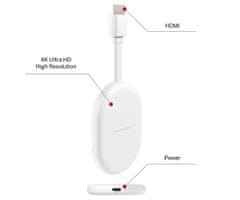 Thomson 150 Go Cast multimedijski player, 4K, Google TV, WiFi, BT, Chromecast, daljinski upravljač, bijela