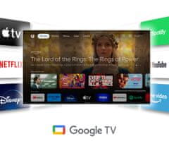 Thomson 150 Go Cast multimedijski player, 4K, Google TV, WiFi, BT, Chromecast, daljinski upravljač, bijela