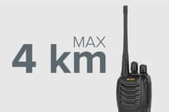 Rebel TOOLS ACA. Ručno prijenosna radio stanica LED 1500mAh do 4 km PMR + slušalice