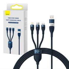 BASEUS Baseus 3-U-1 Kabel Usb-C Na Lightning Micro Usb Za Mobitele 100W 1,2M