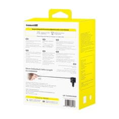 BASEUS Baseus Enjoyment Max punjač za automobil s USB-C+USB-C kabelima, 60W, crni