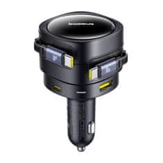 BASEUS Baseus Enjoyment Max auto punjač 90W s USB-C i USB-A portovima, crni