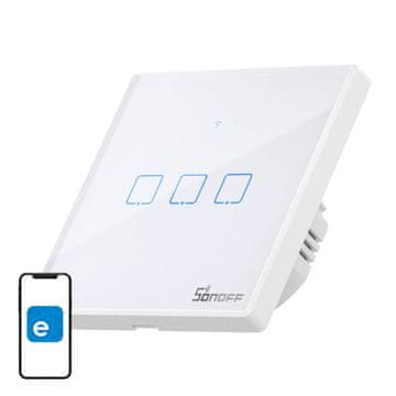 Sonoff Sonoff T2 EU TX pametni dodirni prekidač svjetla WiFi + RF 433 (3-kanalni) nova verzija