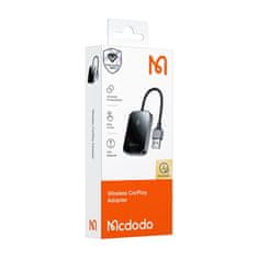 Mcdodo Bežični adapter CarPlay s USB kabelom McDodo CA-7210, crni, kompatibilan sa svim automobilima