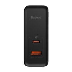 BASEUS Brzi punjač Baseus GaN5 Pro, 100W, USB-C + USB-A, s kabelom, crni