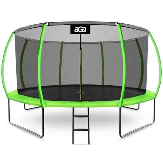 Aga SPORT EXCLUSIVE Trampolin 430 cm Svijetlo zelena + zaštitna mreža + ljestve