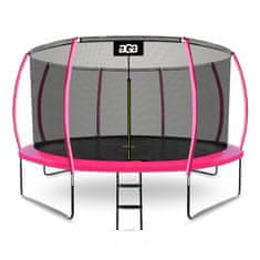 Aga SPORT EXCLUSIVE Trampolin 366 cm Ružičasta + zaštitna mreža + ljestve