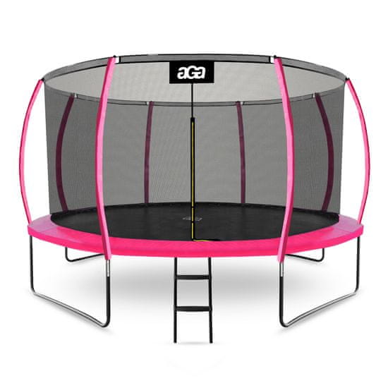 Aga SPORT EXCLUSIVE Trampolin 366 cm Ružičasta + zaštitna mreža + ljestve