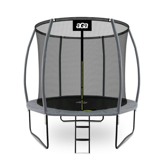 Aga SPORT EXCLUSIVE Trampolin 250 cm Siva + zaštitna mreža + ljestve