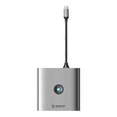 Orico Orico 8w1 Adapter Hub, HDMI 4K, 3x USB-A 3.0, USB-C, 100W PD, SD/TF - Svestran i kompaktan