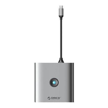 Orico Orico 8w1 Adapter Hub, HDMI 4K, 3x USB-A 3.0, USB-C, 100W PD, SD/TF - Svestran i kompaktan