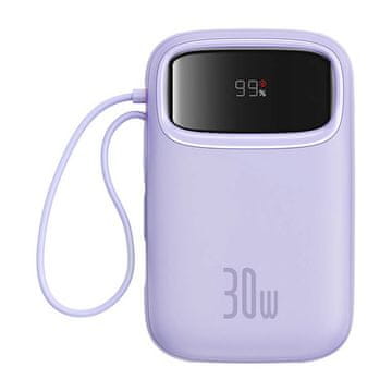 BASEUS Powerbank Baseus QPow 2 10000mAh 30W 2xUSB-C - Violetti, Brzo Punjenje, Prijenosni