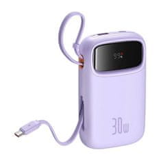 BASEUS Powerbank Baseus QPow 2 10000mAh 30W 2xUSB-C - Violetti, Brzo Punjenje, Prijenosni