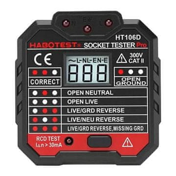 Habotest Tester utičnica s digitalnim zaslonom Habotest HT106D