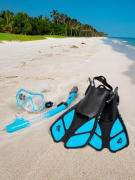 ACRAsport Set za ronjenje 3 u 1, SVJETLOPLAVI, L/XL – peraje 42–47, maska, disalica