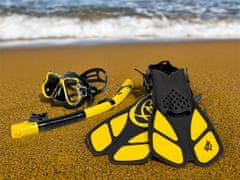 ACRAsport Set za ronjenje 3 u 1, ŽUTI, L/XL – peraje 42–47, disalica, maska