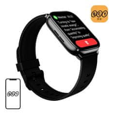 QCY Pametni sat QCY WATCH GS (crni) - Monitor zdravlja i sportskih aktivnosti, Bluetooth povezivost