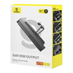 BASEUS Hub Baseus T-Space s USB-C na Lightning kabelima za Tesla automobile (crni)