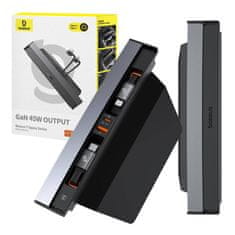 BASEUS Hub Baseus T-Space s USB-C na Lightning kabelima za Tesla automobile (crni)