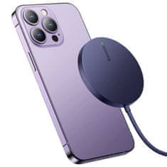 BASEUS Magnetna indukcijska punjač Baseus Simple Mini3 15W - ljubičasta, za iPhone 12/13/14