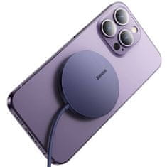 BASEUS Magnetna indukcijska punjač Baseus Simple Mini3 15W - ljubičasta, za iPhone 12/13/14