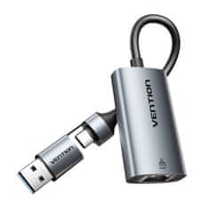 Vention Adapter Vention USB-A + USB-C za Gigabit Ethernet 0.15m - Brza i stabilna veza