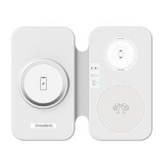Choetech Bežična punjač 3u1 Choetech T616-F (bijela) – brzo punjenje za iPhone, Apple Watch, AirPods