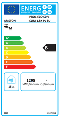 Ariston Pro1 Eco 50 V SLIM 1,8K PL EU električna grijalica vode - bojler, vertikalni (3626460)