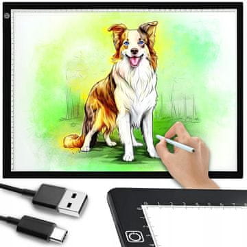 Dexxer Veliki A3 USB LED grafički tablet za slikanje i skiciranje