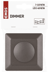 EMOS Triak dimmer za prigušive LED žarulje, antracit (A6003.1)