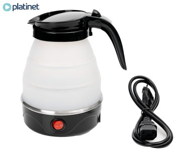 Platinet PEK187R kuhalo za vodu, sklopivo, 0,6 l, 600 W, crno