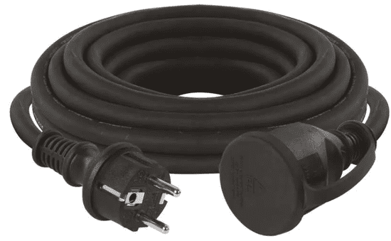 EMOS produžni kabel, 10 m, vanjski, 1 utičnica, guma-neopren, 250 V, 2,5 mm2, crni (P01810R)