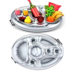 HOME & MARKER® Plutajući napuhujući pladanj za piće i grickalice za bazen, idealan za ljetne zabave | FLOATPLATI