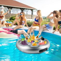 HOME & MARKER® Plutajući napuhujući pladanj za piće i grickalice za bazen, idealan za ljetne zabave | FLOATPLATI
