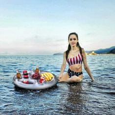 HOME & MARKER® Plutajući napuhujući pladanj za piće i grickalice za bazen, idealan za ljetne zabave | FLOATPLATI
