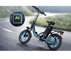 isinwheel U4 električni bicikl, sklopivi, 250 W, do 88 km, crni