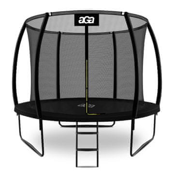 Aga SPORT EXCLUSIVE Trampolin 305 cm Crna + zaštitna mreža + ljestve