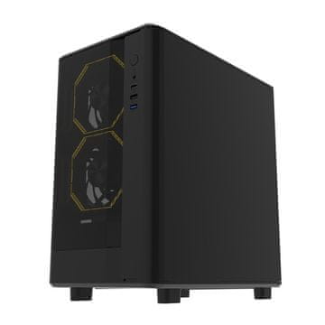 darkFlash Darkflash Db330M Mrežasta Kućišta Za Računalo Za Atx M-Atx S Ventilatorskim Sustavom