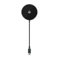 Choetech Magnetni punjač 3u1 Choetech T697-F (crni) za iPhone i AirPods, USB-C, ultratanki dizajn
